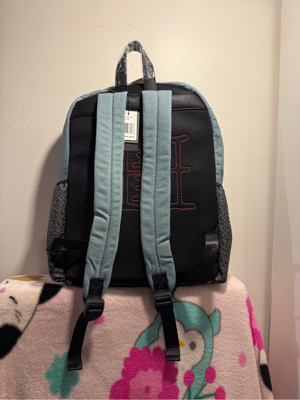 Ed Hardy Backpack Denim Death Before Dishonor NWT - Picture 4 of 12